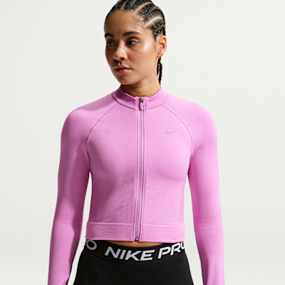 Nike Pro Seamless Women's Full-Zip Training Top. Nike.com